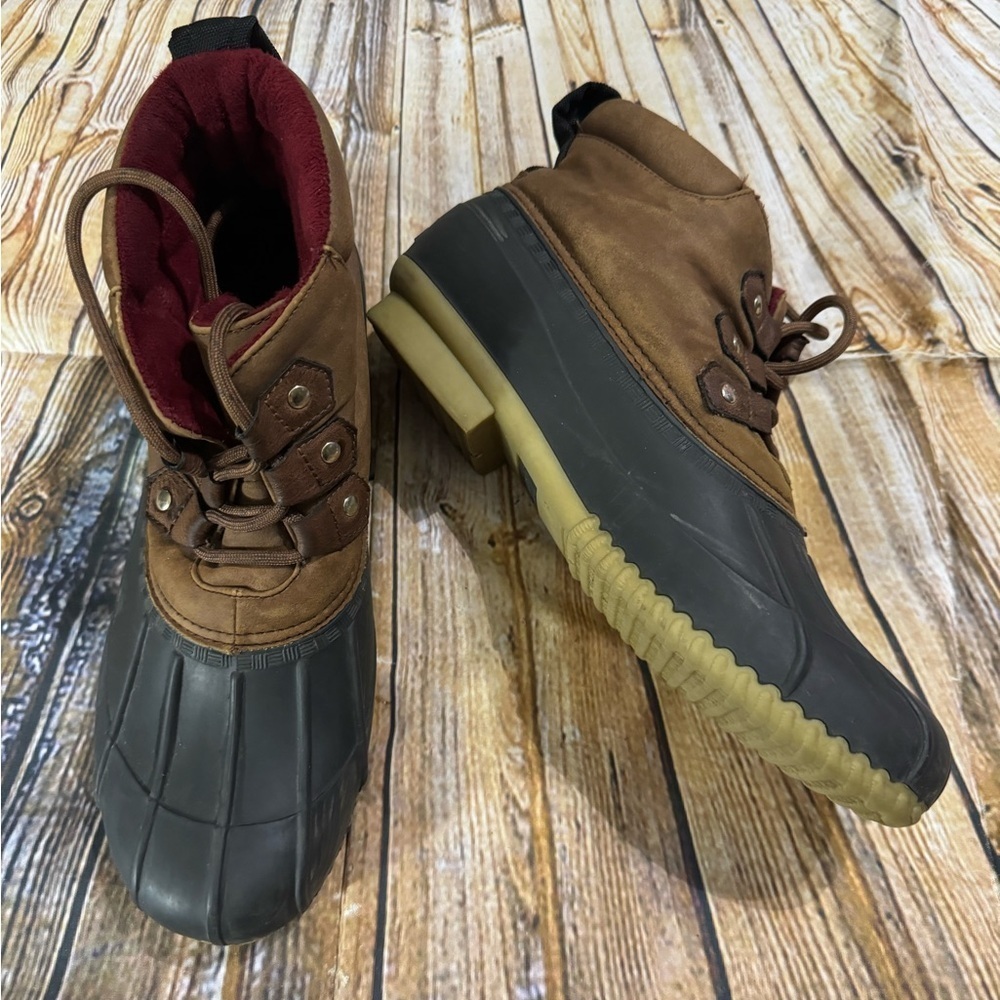 Tommy Hilfiger Twromolan Leather Duck Boots‎ Womens Size 8